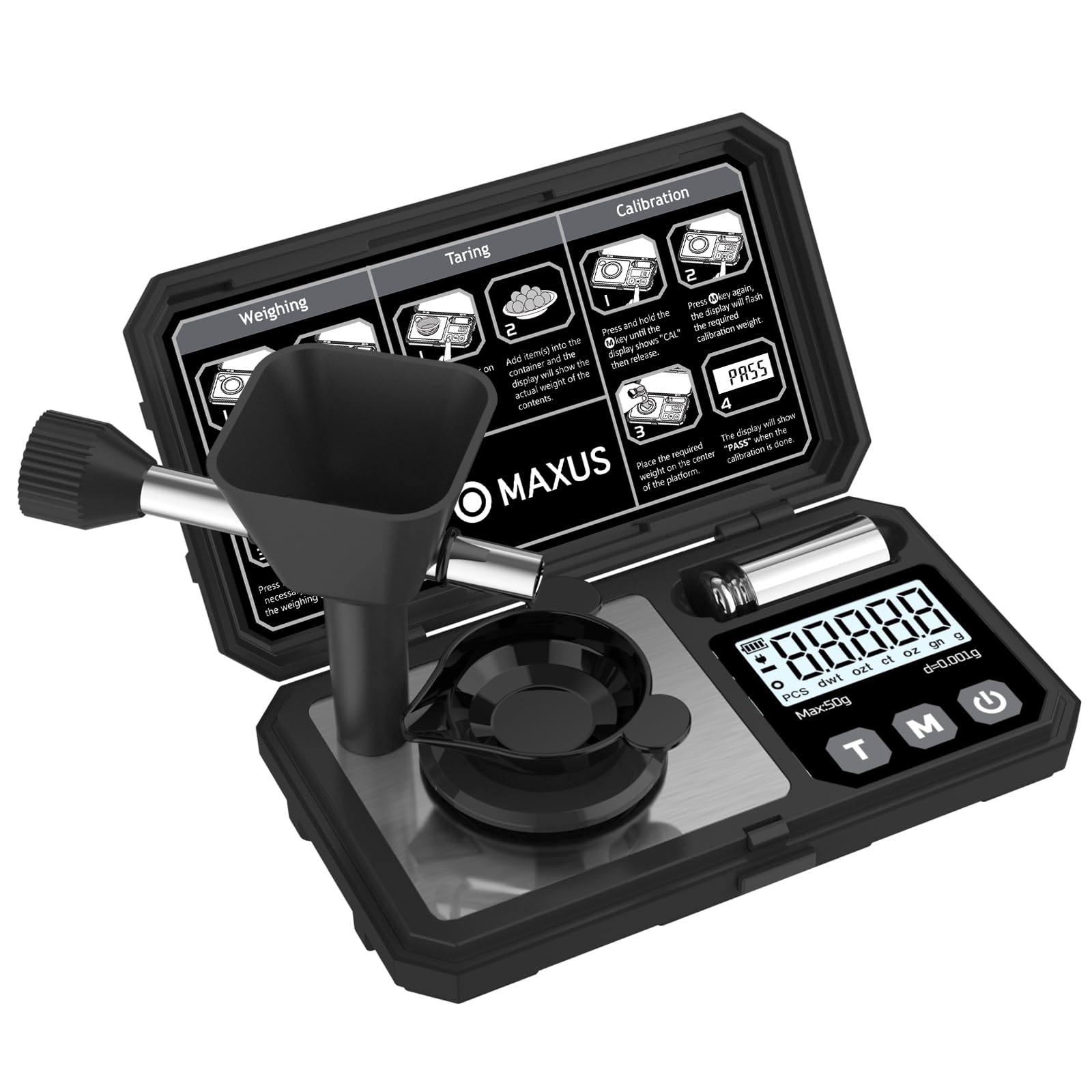 MAXUS front view of scale showing compact design and platform accuracy