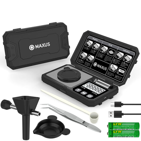 MAXUS scale next to a coin for clear size and scale comparison