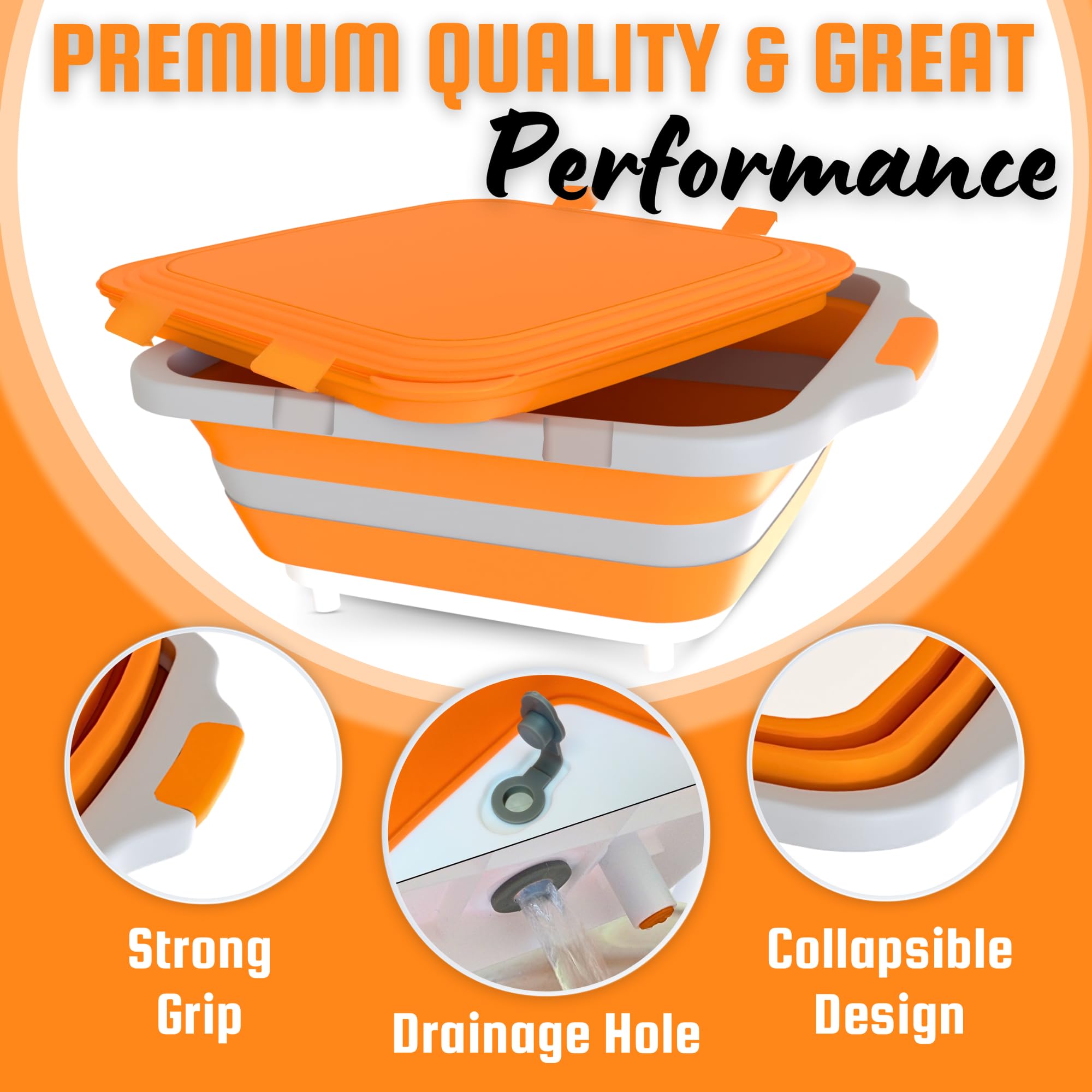 MAYALEAD tub collapsed flat for compact storage and effortless transport