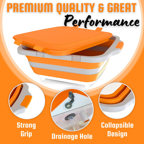 MAYALEAD tub collapsed flat for compact storage and effortless transport