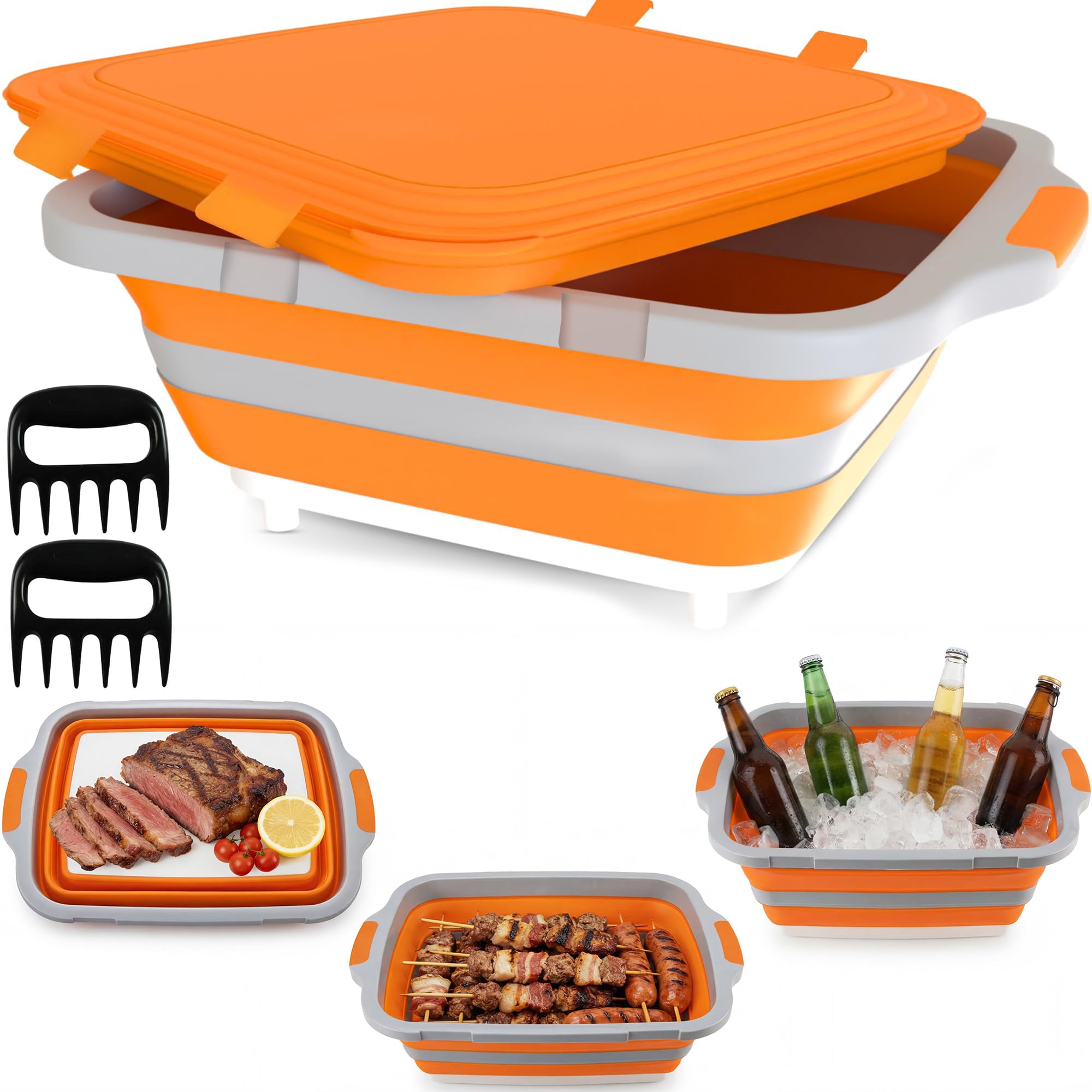 MAYALEAD prep tub in outdoor grilling lifestyle scene speeding up barbecue prep