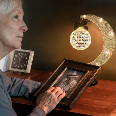 Mayamila lamp in bedroom providing warm light for quiet remembrance