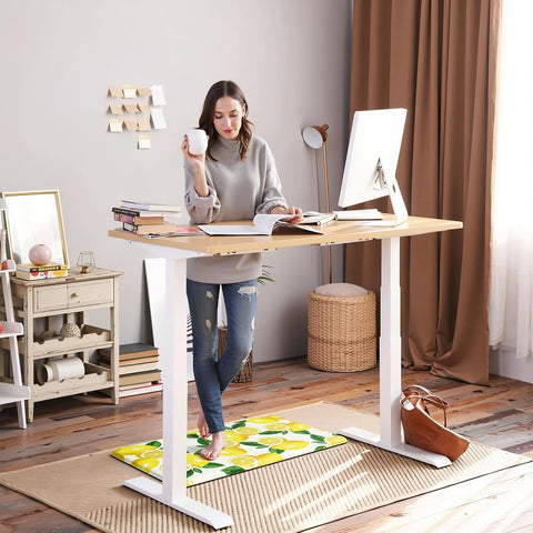 MAYHMYO mats in laundry room providing cushioned support for chores