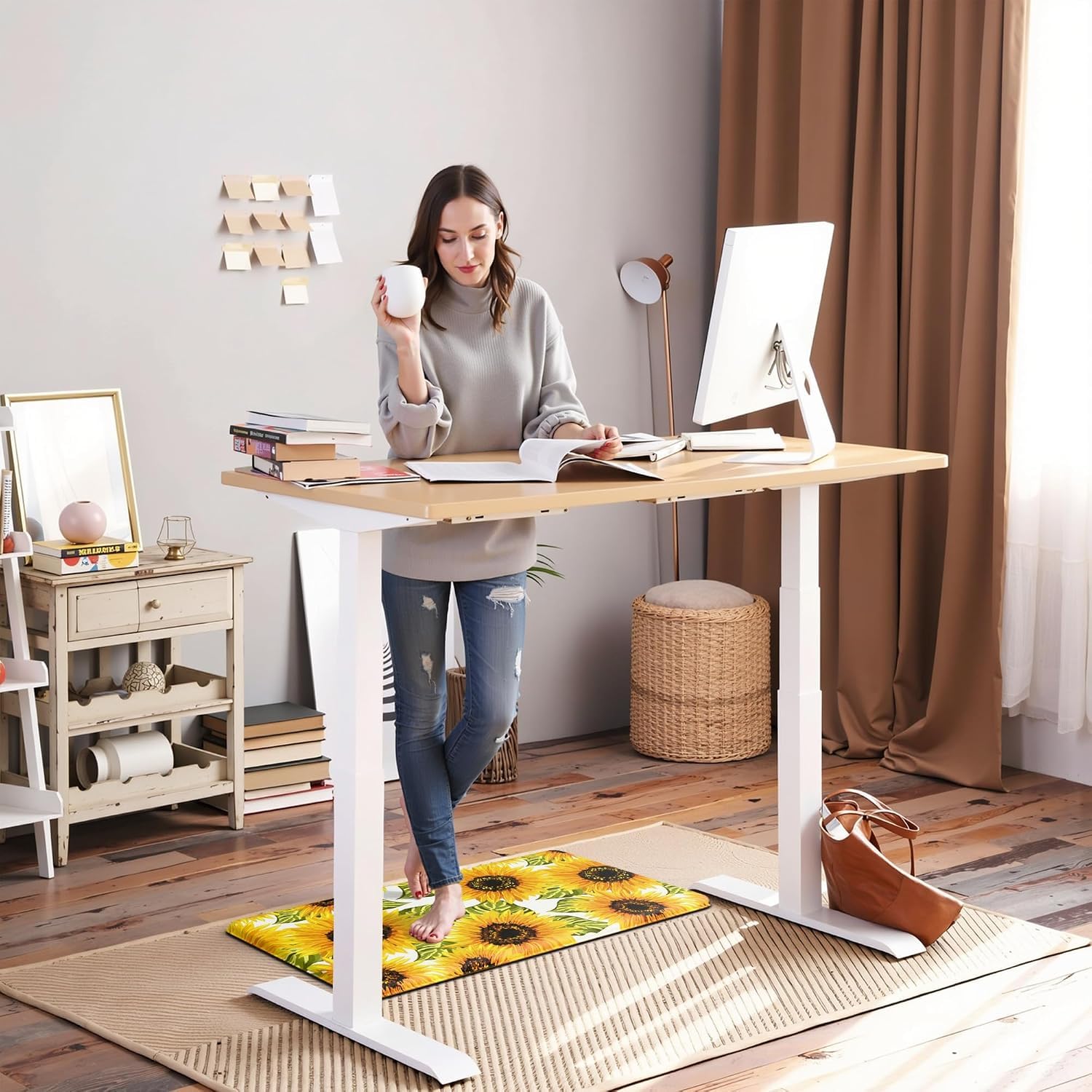 MAYHMYO being wiped clean to show stain-resistant, low-maintenance benefit