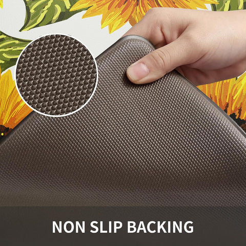 MAYHMYO mat in use at kitchen sink providing anti-fatigue support