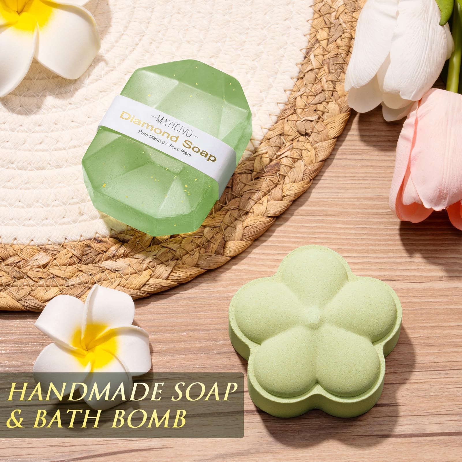 MAYICIVO floral heart-shaped soap box offering decorative fragrance gift