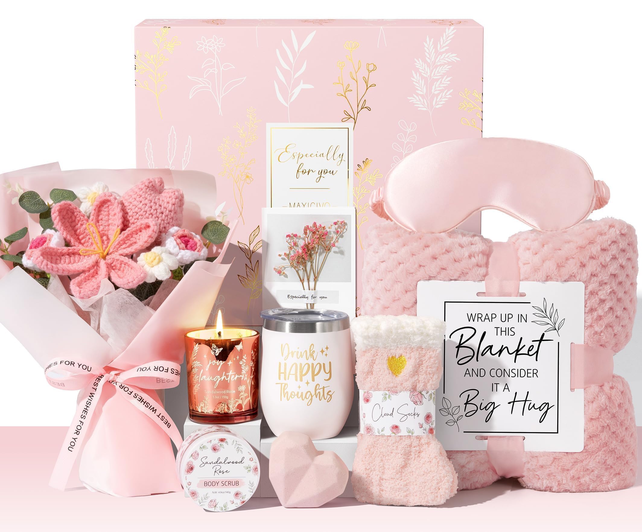 MAYICIVO front view of open gift box showing all items and polished presentation