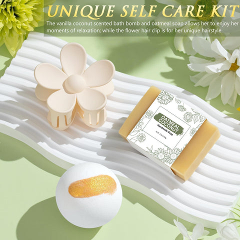 MAYICIVO flower hair clip with handmade soap presenting practical daily use