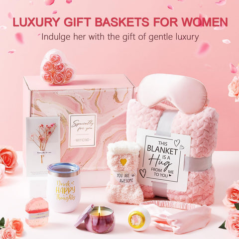 MAYICIVO rose scented candle and soaps arranged to suggest calming aromatic bath