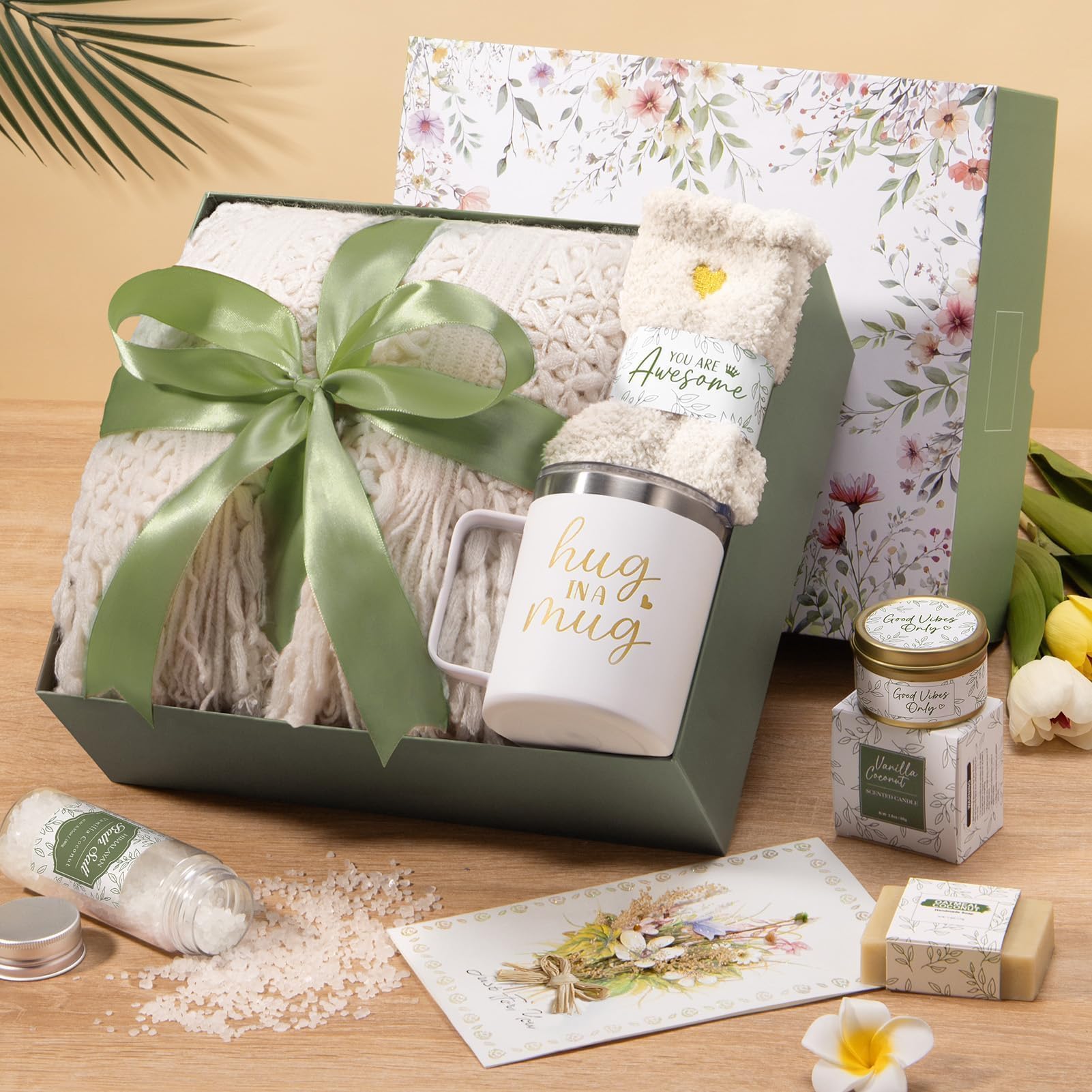 MAYICIVO lit vanilla coconut candle creating calm aroma and gentle ambience