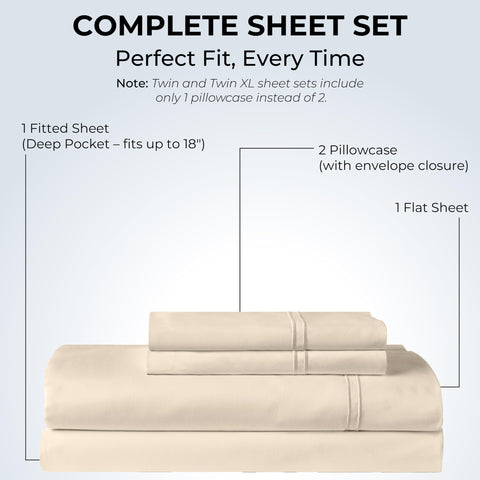 Mayil Manor two pillowcases on bed showing coordinated look and added pillow comfort
