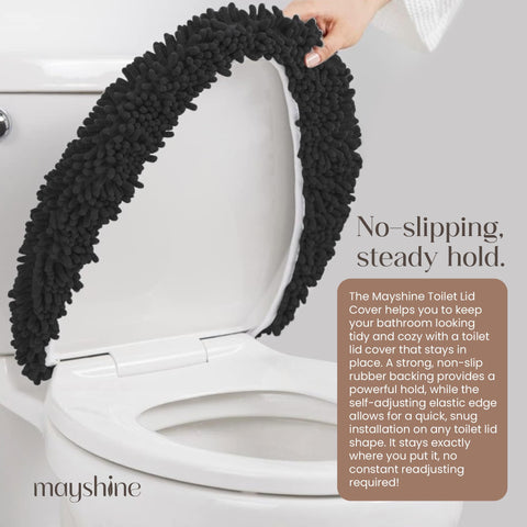 MAYSHINE cover stretched on elongated lid showing secure fit