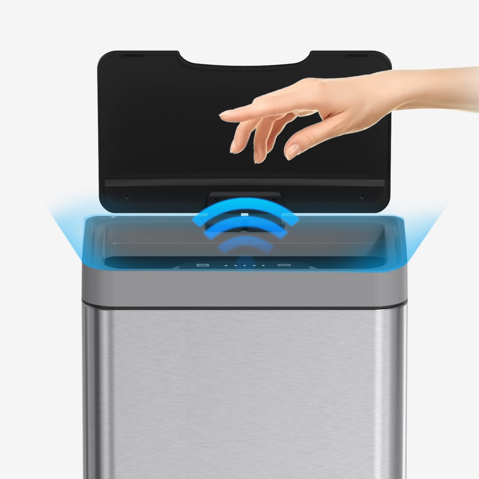 Mbillion close-up brushed stainless finish resists fingerprints and looks clean
