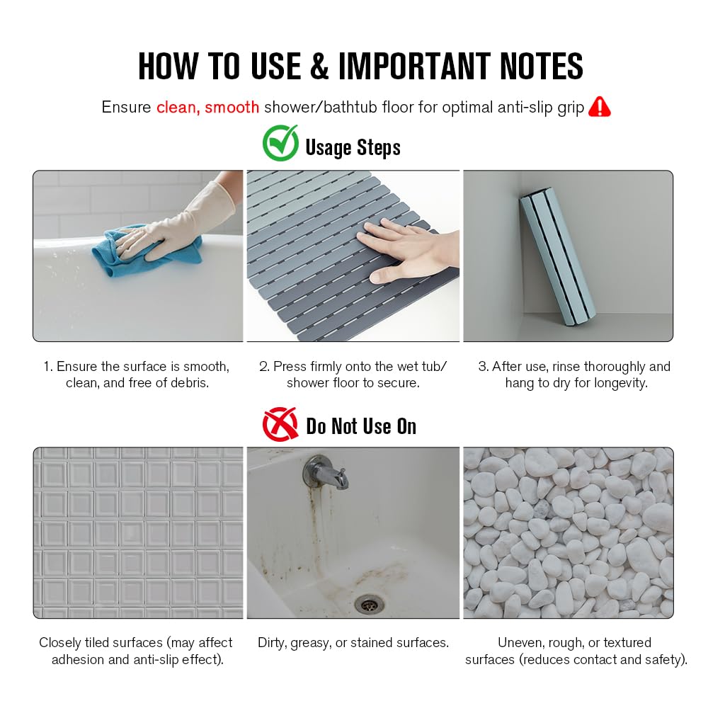 MBOSS mat in bathroom setting showing neat style and safer bathing