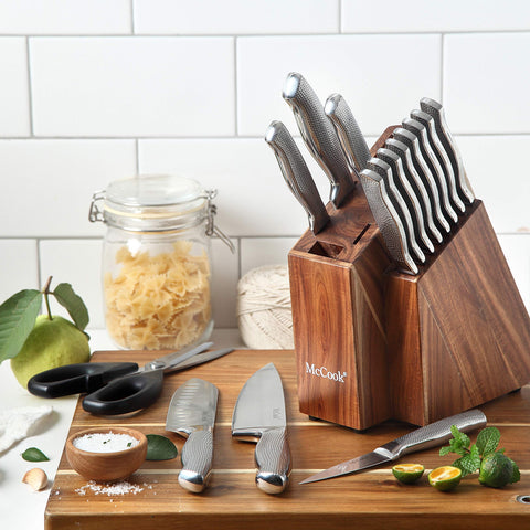 McCook ergonomic handle detail showing triple rivets for comfortable secure grip