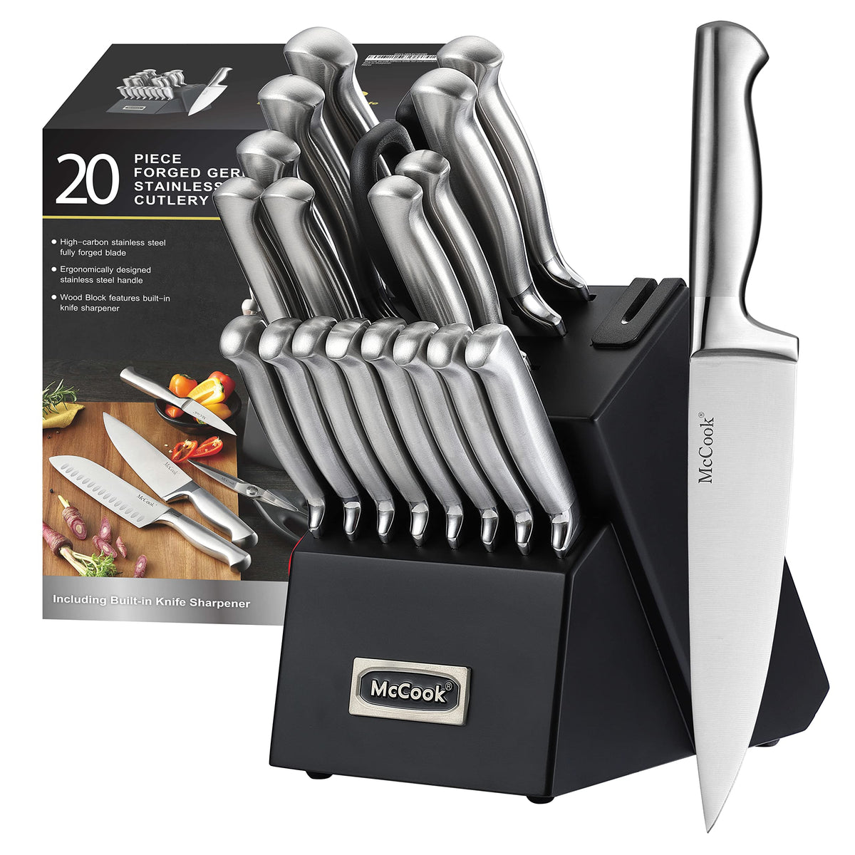 McCook front view of knife block showing organized tools and modern design benefit