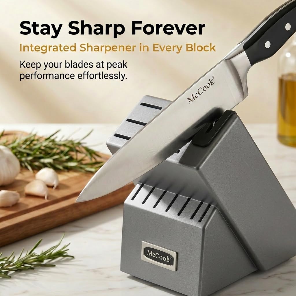 McCook ergonomic full-tang handle detail demonstrating secure comfortable grip