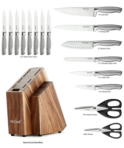 McCook block with built-in sharpener visible for easy maintenance and quick honing