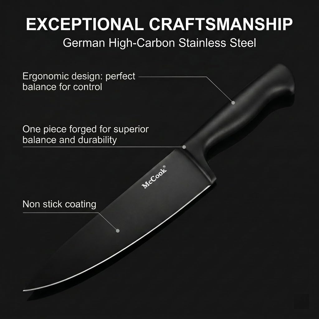 McCook spread of steak knives showing matching set for uniform table service