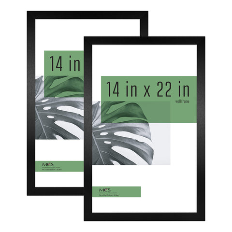 MCS black woodgrain frame front view showing clean display and framing benefit