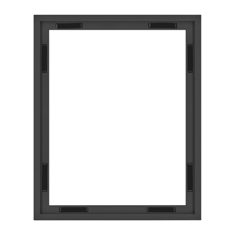 MCS front view of black 16x20 floater frame showing sleek edge and contrast