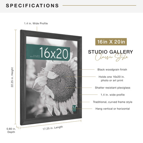 MCS frame back showing turn-button mechanism for quick, tool-free artwork changes