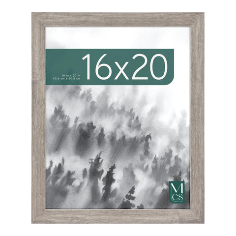MCS barnwood frame front view showing clean edges and modern display