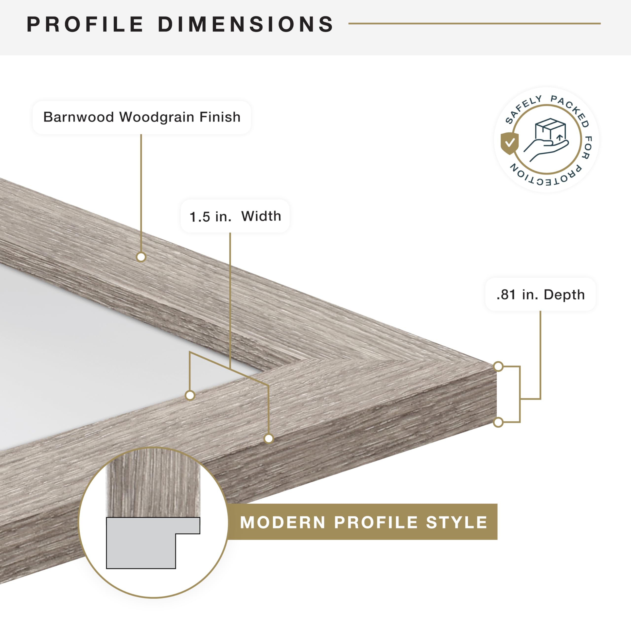 MCS barnwood frame mounted horizontally shows landscape display option
