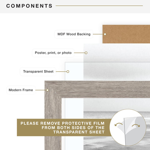 MCS barnwood frame mounted vertically shows portrait display option