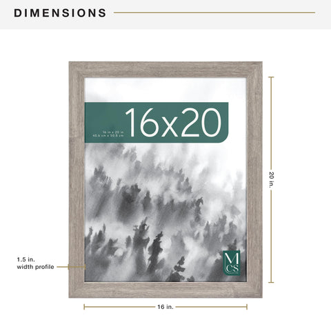 MCS barnwood frame holding a print to show presentation benefit