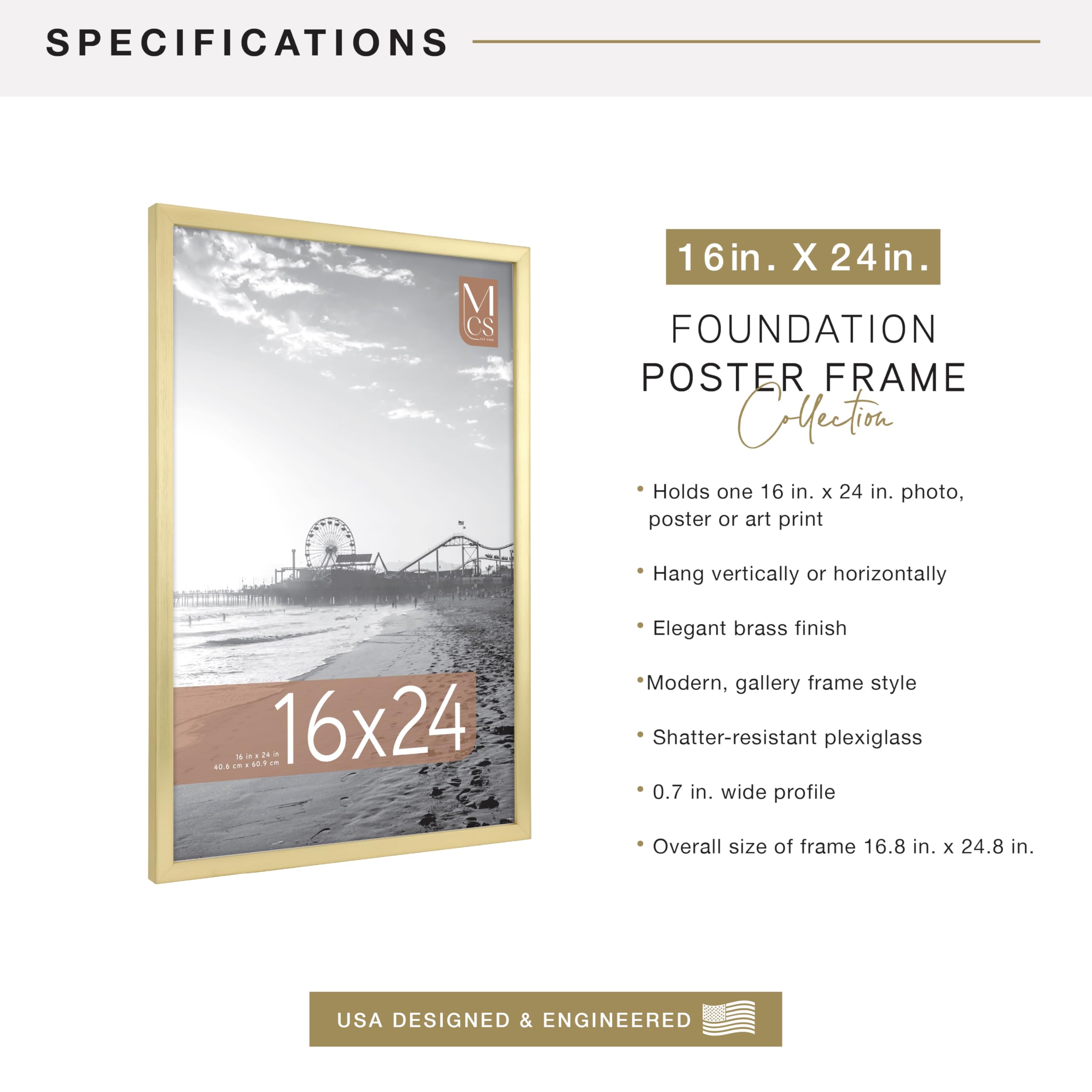 MCS brass frame hanging sawtooth showing vertical and horizontal mounting benefit
