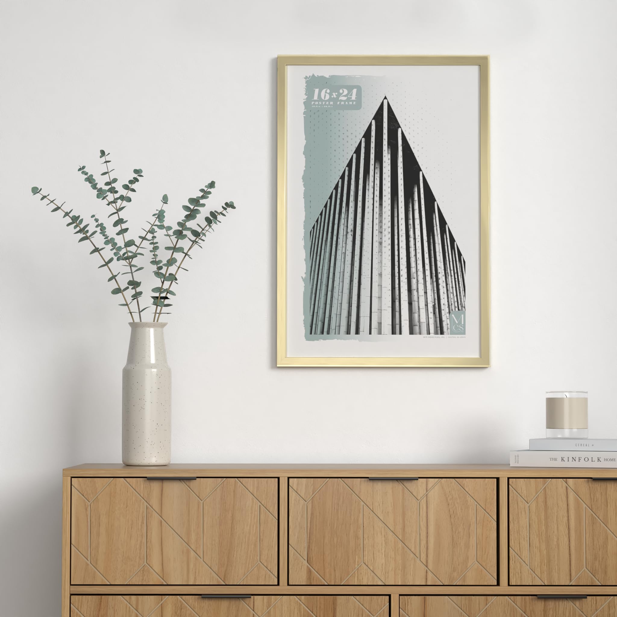 MCS brass frame profile detail highlighting slim contemporary edge benefit