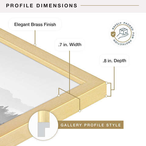 MCS brass frame scale with ruler showing exact fit for 16x24 prints benefit