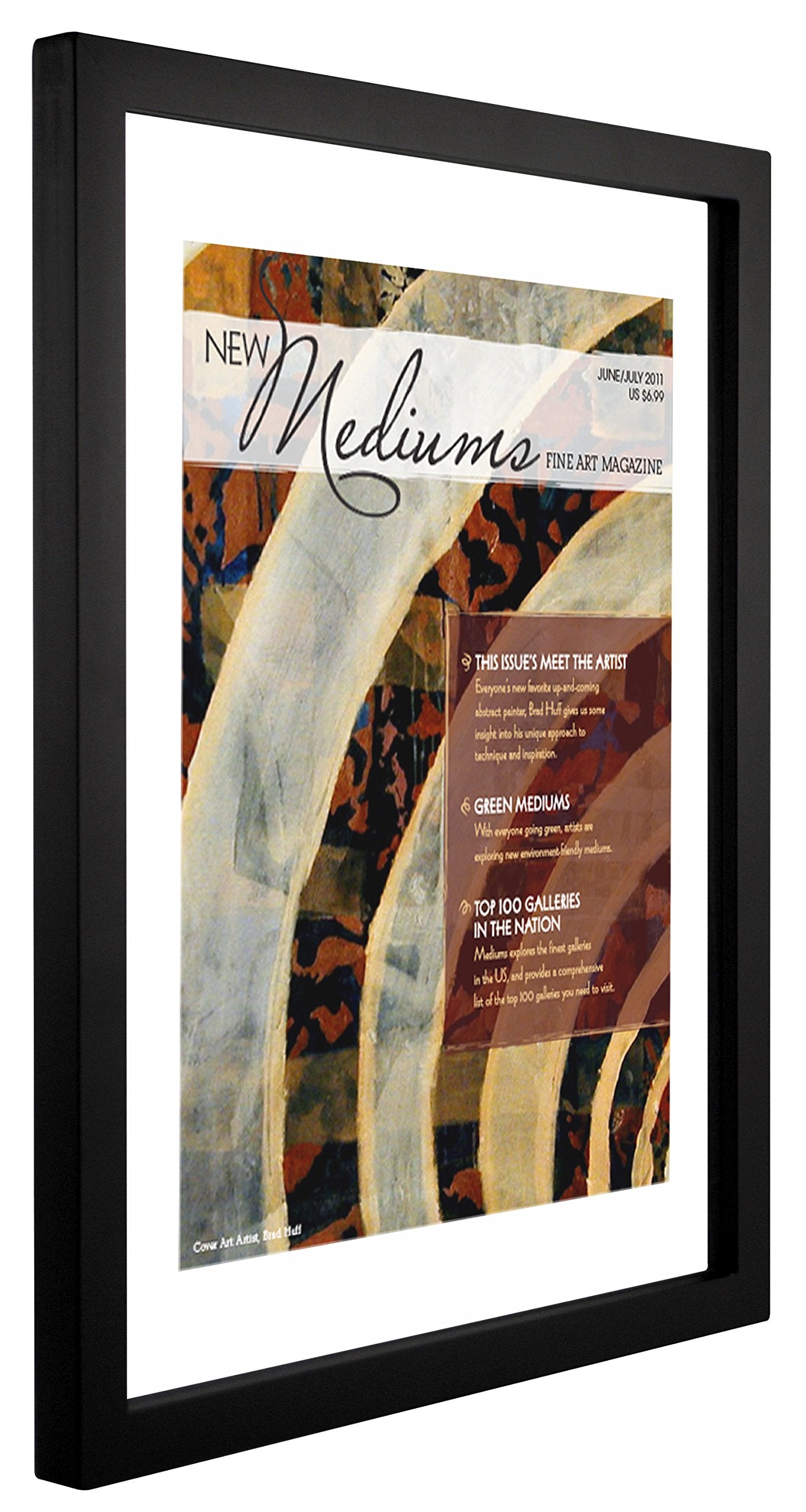 MCS frame close-up of 0.75 inch black molding highlighting sturdy finish benefit
