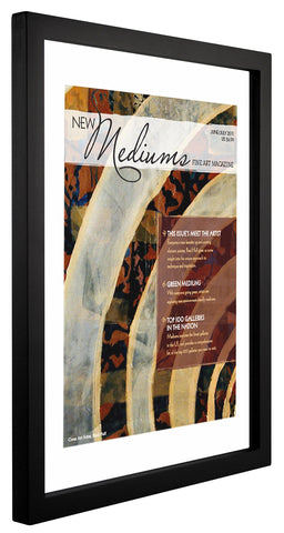 MCS frame close-up of 0.75 inch black molding highlighting sturdy finish benefit