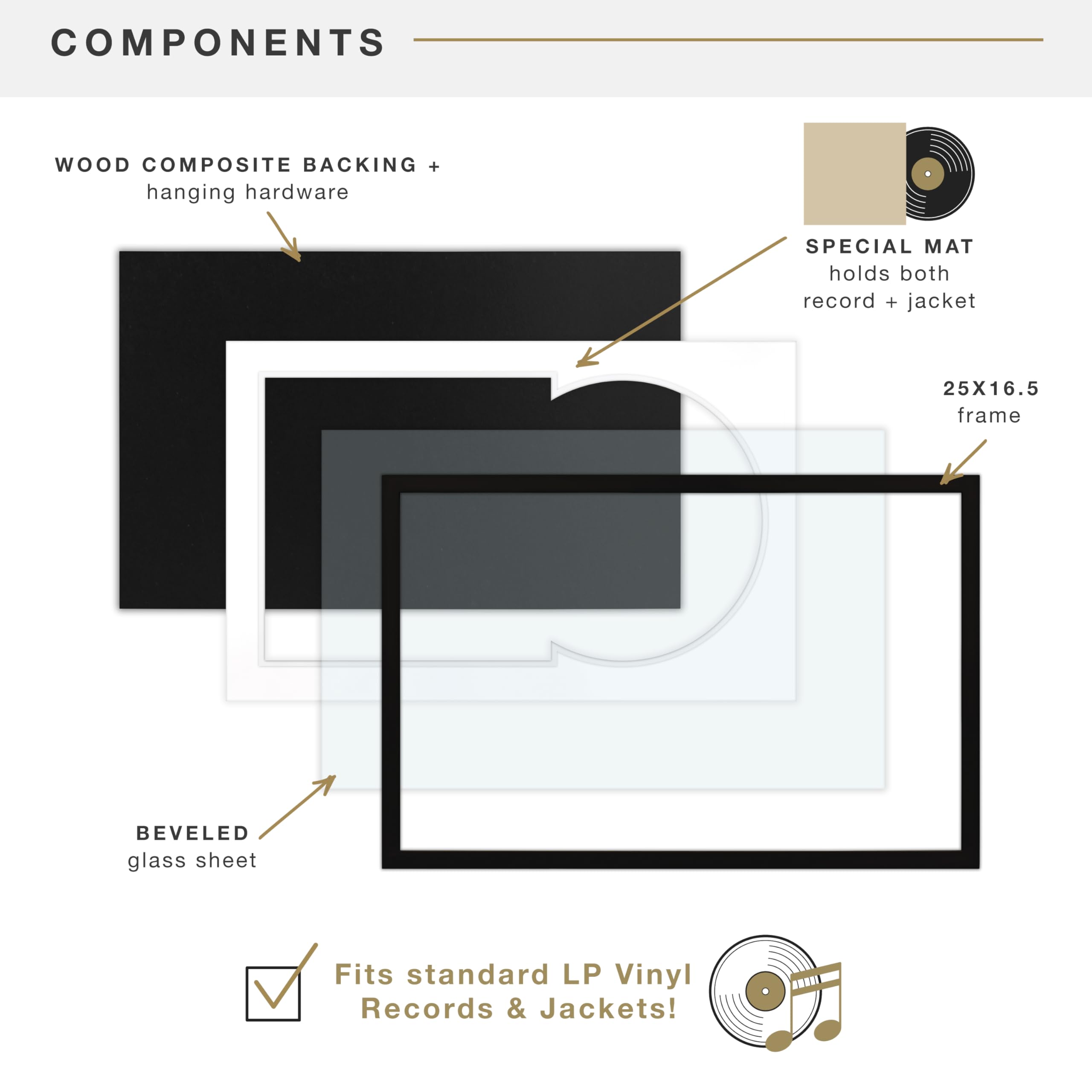 MCS corrugate album holder detail protecting vinyl and cover benefit