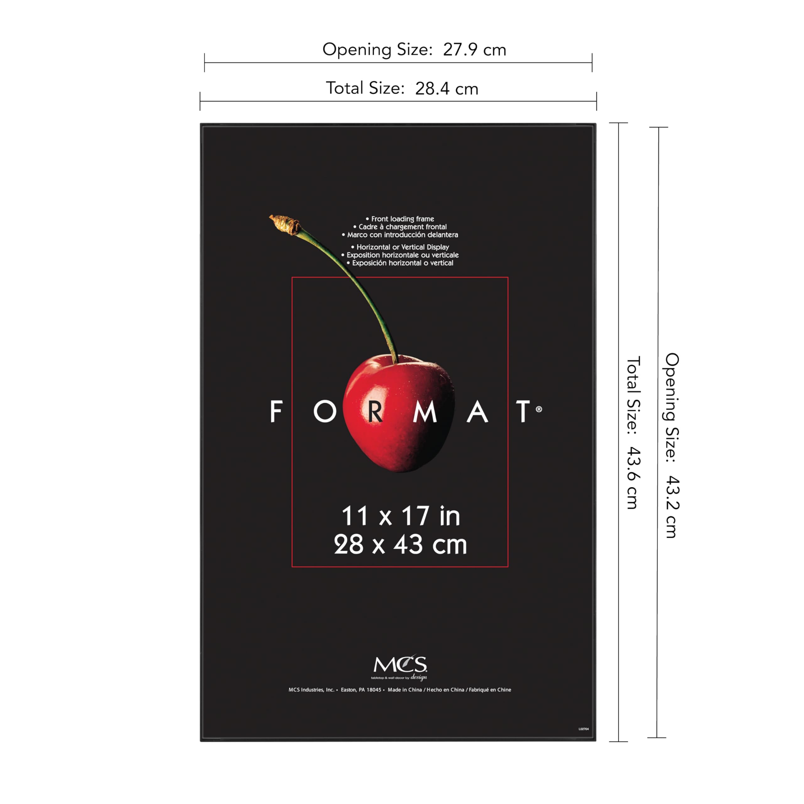 MCS format frame held in hand showing scale for easy handling and quick swaps