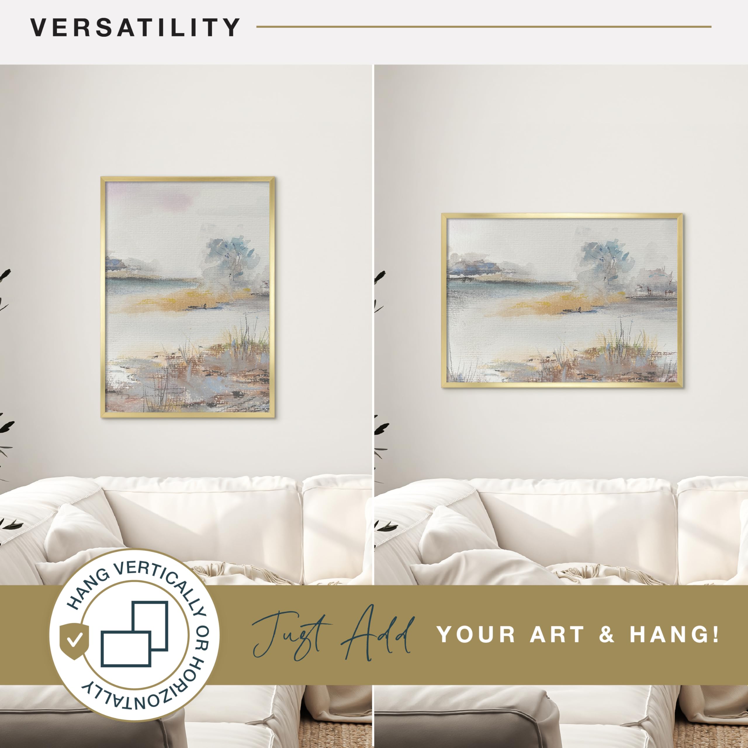 MCS frame as part of gallery wall showing mix-and-match styling benefit