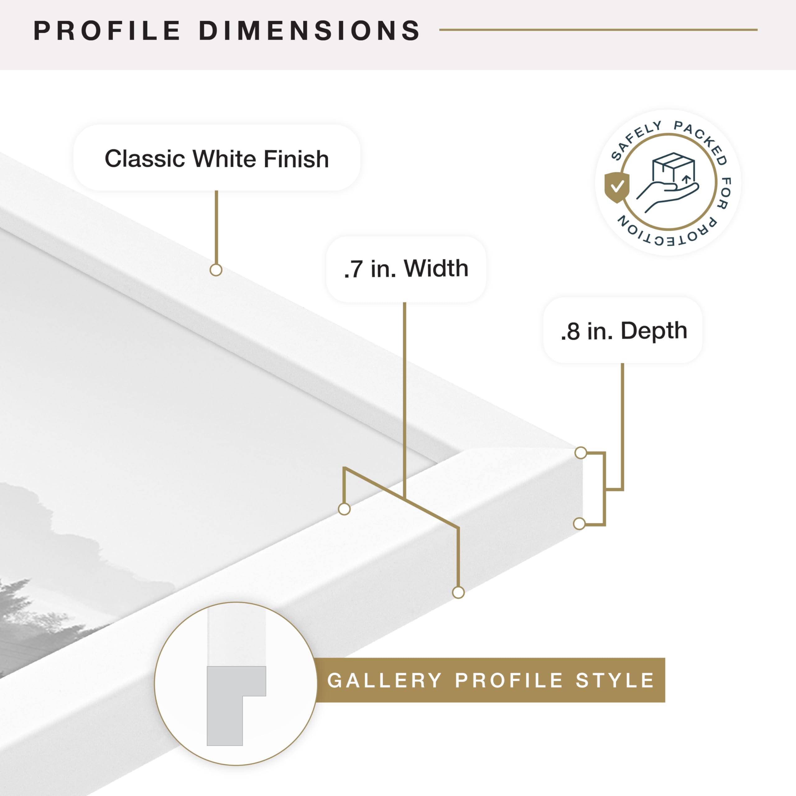 MCS frame mounted landscape and portrait showing versatile hanging benefit