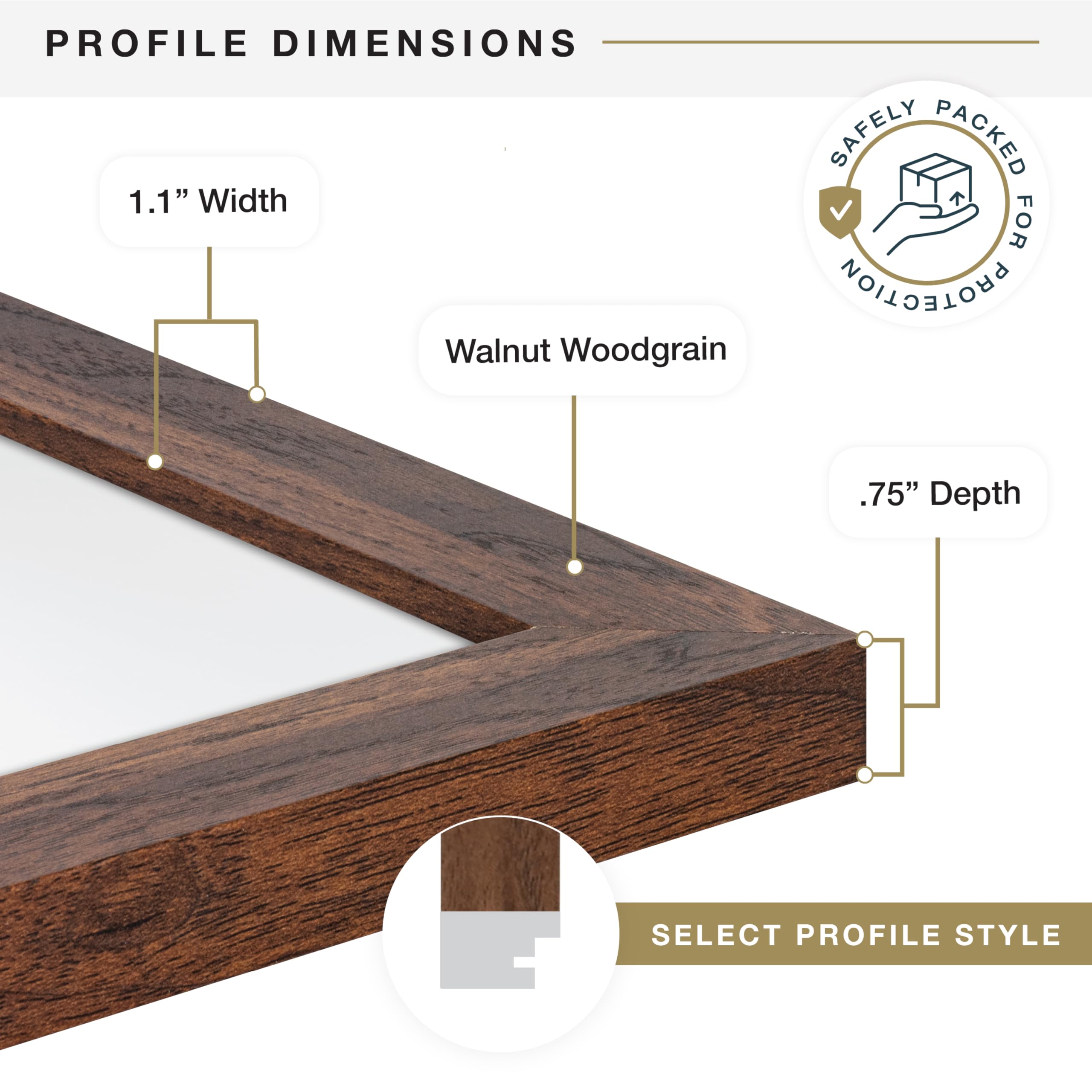 MCS frame back with sawtooth hanger highlighting easy vertical or horizontal mounting