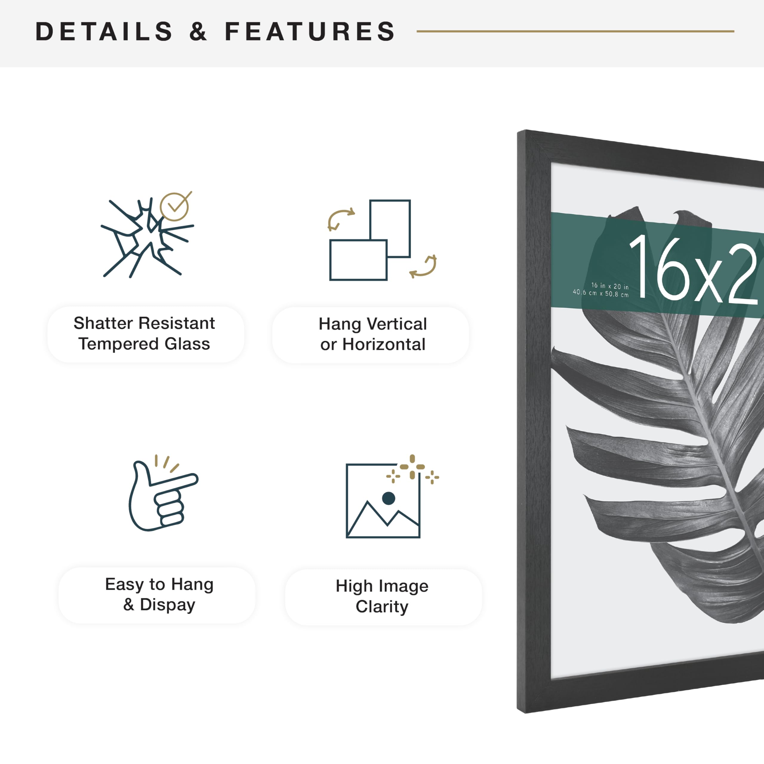 MCS frame next to ruler showing scale and accurate 16x20 sizing for correct fit