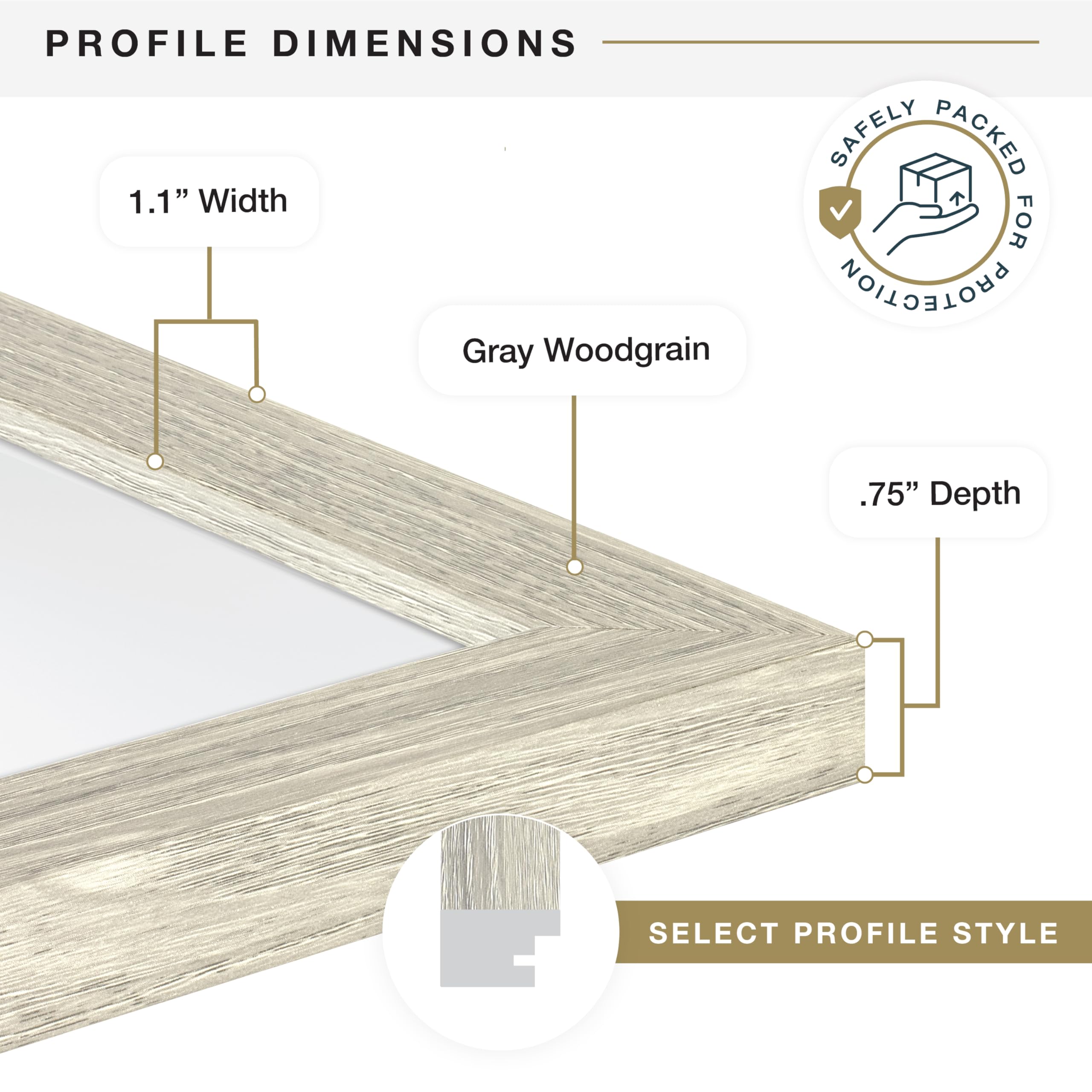 MCS frame on wall with 16x20 poster showing stylish room integration