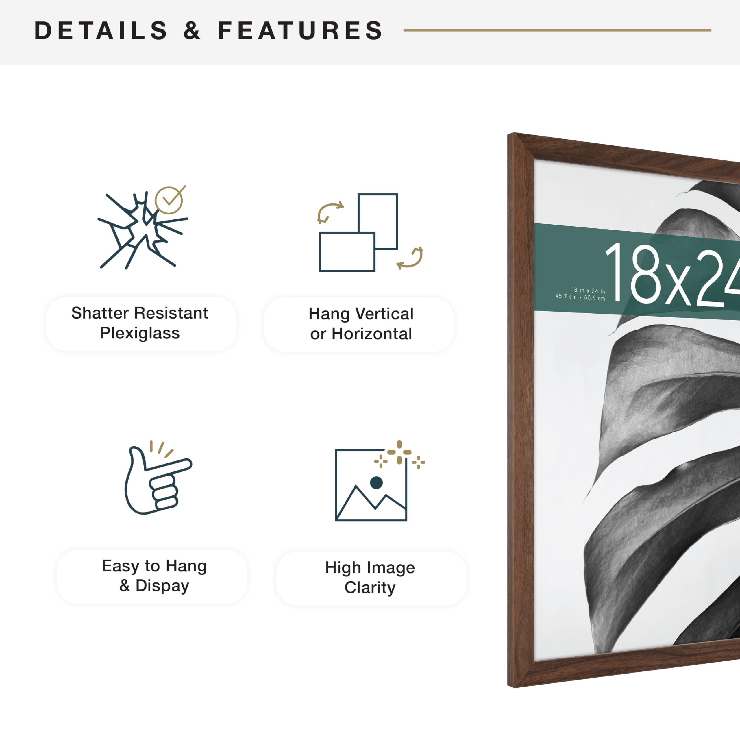 MCS frame displaying 18x24 poster in living room showcasing styled display benefit