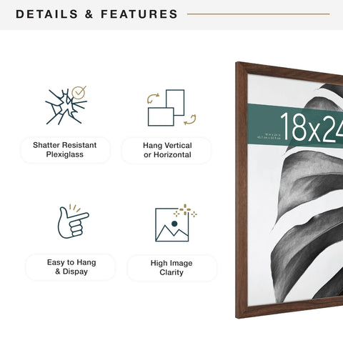 MCS frame displaying 18x24 poster in living room showcasing styled display benefit