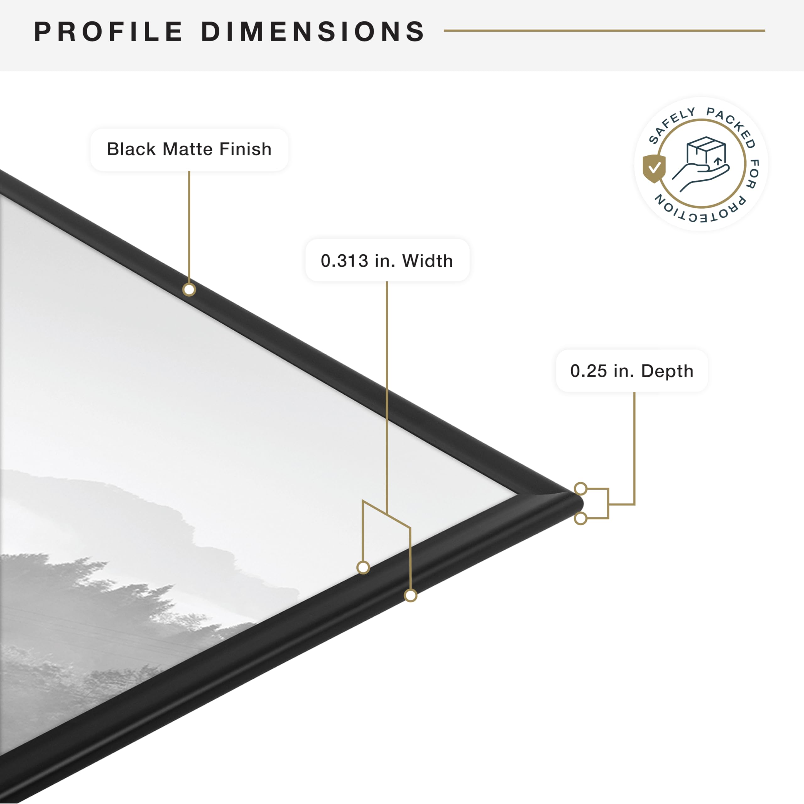 MCS gallery wall display with multiple frames for coordinated décor benefit