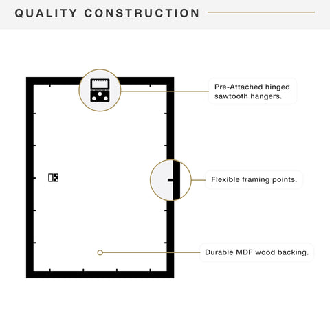 MCS frame on dorm room wall illustrating lightweight durable display benefit
