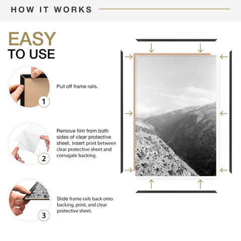 MCS frames displayed vertical and horizontal demonstrating versatile hanging benefit