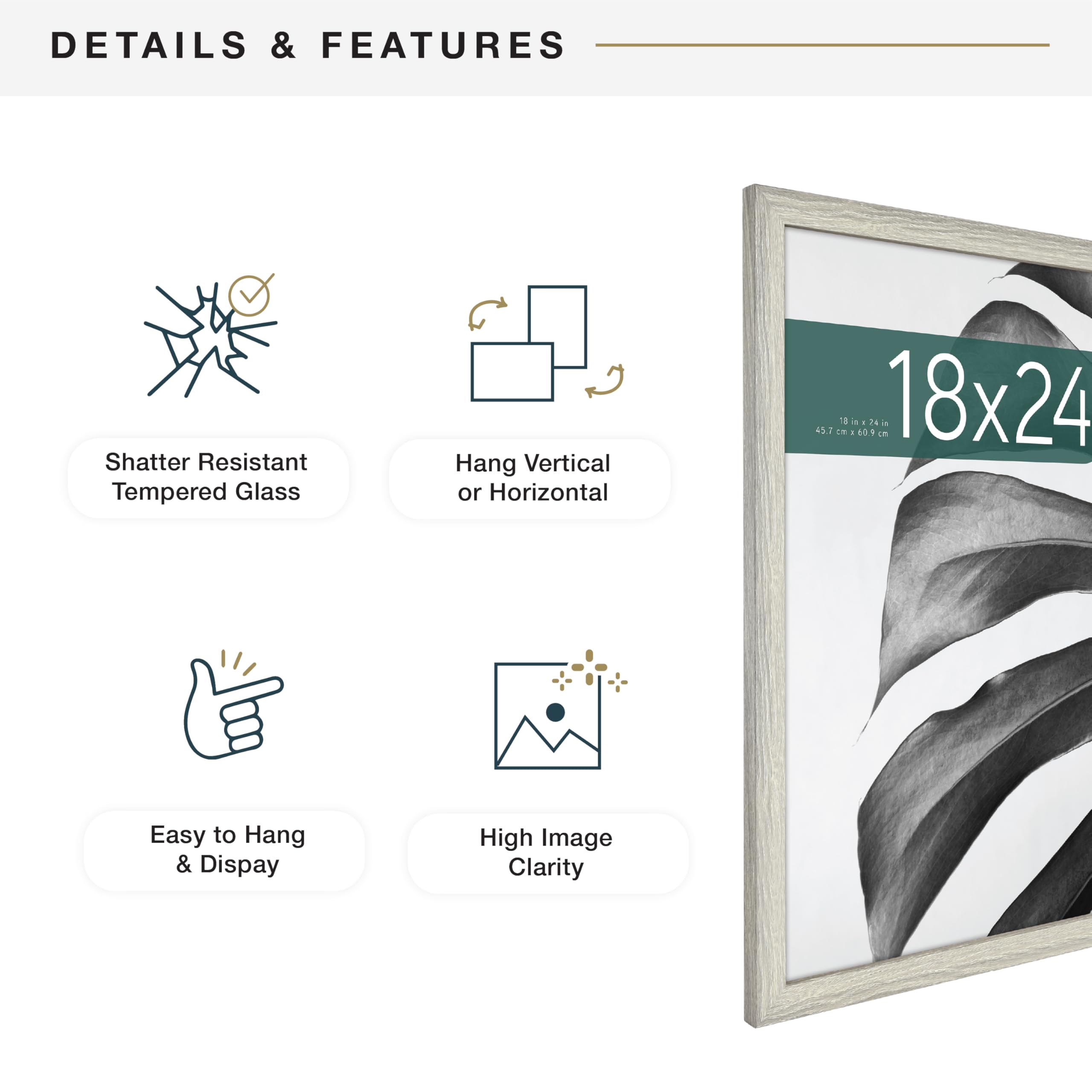 MCS frame beside ruler showing 18x24 scale for accurate sizing