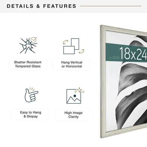 MCS frame beside ruler showing 18x24 scale for accurate sizing