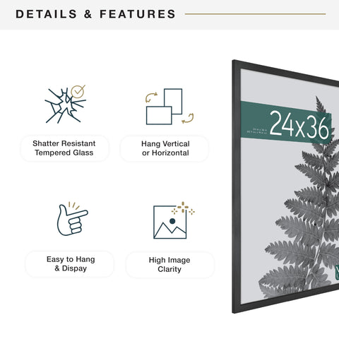 MCS frame beside ruler showing scale and true 24x36 fit benefit